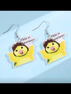 Wonder Pets  Duck 'This is Sewious!' Throwback Dangle Earrings